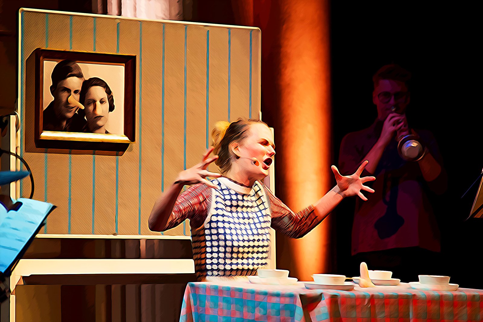 Actress Hanna Boer in 'The nose' by Renske Vrolijk and Sanne Schuhmacher